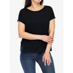 Koszulka merino damska Sensor Merino Air Traveller Tee SS. Czarne koszulki sportowe Sensor, bez wzorów, bez ramiączek. Za 245.99 zł.