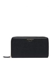 Emporio Armani Portfel EW000366 AF19568 Czarny. Czarne portfele Emporio Armani, bez wzorów, ze skóry. Za 1,039.00 zł.