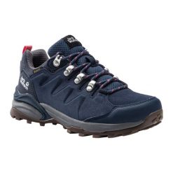 Buty trekkingowe damskie Jack Wolfskin Refugio Texapore Low. Czarne trekkingi Jack Wolfskin, trekkingowe. Za 359.99 zł.
