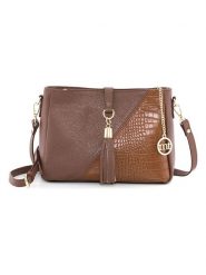 Mia Tomazzi Skórzana torebka "Durazzo" w kolorze brązowym - 23 x 19 x 9 cm rozmiar: onesize. Brązowe torby na ramię Mia Tomazzi, bez wzorów, z materiału, na ramię, bez dodatków. Za 220.12 zł.
