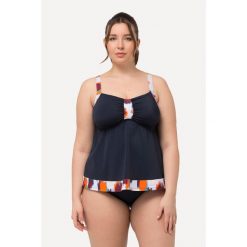 Damskie Tankini nakrapiany wzór miękkie miseczki regulowane ramiączka. Niebieskie bielizna sportowa Ulla Popken, l, bez wzorów, z elastanu. Za 294.99 zł.