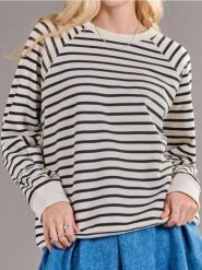 Bluza w paski - wielobarwny. Bluzy Sinsay, l, bez wzorów, bez kaptura. W wyprzedaży za 13.99 zł.