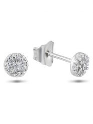 DIA DIAMONDS Srebrne kolczyki-wkrętki z diamentami rozmiar: onesize. Szare kolczyki DIA DIAMONDS, z diamentem, srebrne. Za 206.42 zł.