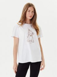 Liu Jo T-Shirt MF5412 JS923 Biały Regular Fit. Białe t-shirty Liu Jo, l, bez wzorów, z bawełny, bez kołnierzyka, bez ramiączek. Za 319.99 zł.