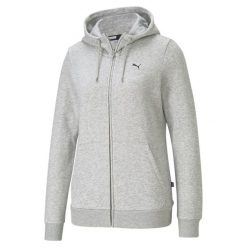 Bluza dresowa damska Puma ESS SMALL LOGO. Szare bluzy Puma, s, bez wzorów, z dresówki, bez kaptura. Za 350.50 zł.