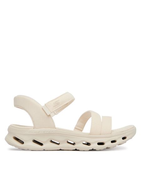 Skechers Sandały Go Walk Glide-Step 2.0 Sandal 141269/NAT Beżowy. Brązowe sandały Skechers, bez wzorów, z materiału, bez obcasa, na płaskiej podeszwie, bez zapięcia. Za 273.99 zł.