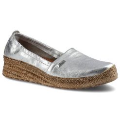 Srebrne Espadryle Lemar Damskie Stylowe Obuwie. Szare espadryle Lemar, bez wzorów, ze skóry, bez obcasa, bez zapięcia. Za 185.00 zł.
