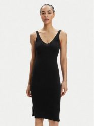 ONLY Sukienka letnia Lina 15286410 Czarny Slim Fit. Czarne sukienki Only, na lato, m, bez wzorów, z syntetyku, bez kołnierzyka, bez ramiączek. Za 109.99 zł.