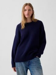 GAP Sweter w kolorze granatowym rozmiar: XS. Niebieskie swetry GAP, xs, bez wzorów, z bawełny, bez ramiączek. Za 229.95 zł.