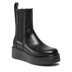 Botki Jenny Fairy. Czarne botki Jenny Fairy, bez wzorów, bez obcasa, na płaskiej podeszwie, bez zapięcia. Za 107.99 zł.