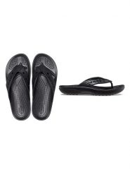 Crocs Japonki "Baya II" w kolorze czarnym rozmiar: 46/47. Czarne klapki Crocs, bez wzorów, z tworzywa sztucznego, z otwartym noskiem, bez obcasa. Za 88.02 zł.