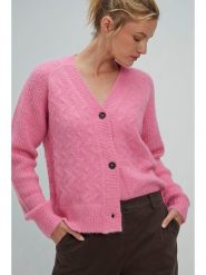 Josephine & Co Wełniany kardigan "Sylvie" w kolorze jasnoróżowym rozmiar: S. Różowe kardigany Josephine & Co, s, bez wzorów, z wełny. Za 300.45 zł.