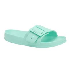 Klapki damskie Ellesse Eloise. Niebieskie klapki Ellesse, bez wzorów, z materiału, bez obcasa. Za 52.99 zł.