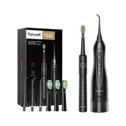 Szczoteczka soniczna do zębów z zestawem końcówek oraz irygatorem FairyWill FW-5020E + FW-E11. Szczoteczki soniczne FairyWill. Za 209.00 zł.