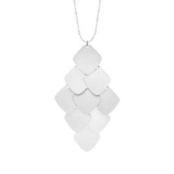 Naszyjnik Snake XL piaskowany, posrebrzany. Żółte naszyjniki Lilou, posrebrzane. Za 189.00 zł.