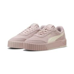 Damskie sneakersy Carina Mia Suede PUMA. Białe obuwie sportowe Puma, bez zapięcia, tenisowe. W wyprzedaży za 249.00 zł.