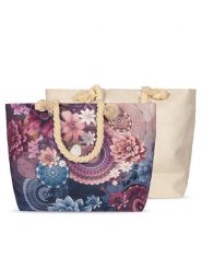 Hip Torba plażowa "Asher" w kolorze jasnoróżowo-niebieskim - 60 x 43 cm rozmiar: 43x60 cm. Niebieskie torby na ramię Hip, bez wzorów, ze lnu, na ramię, bez dodatków. Za 39.99 zł.