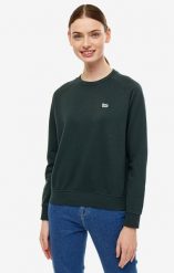 LEE PLAIN CREW NECK SWS DAMSKA BLUZA LOGO DK BOTTLE GREEN L53RTXBB 112112484. Zielone bluzy sportowe Lee, l, bez wzorów, bez kaptura. Za 129.99 zł.