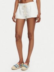 Roxy Szorty materiałowe Oceanside ARJNS03007 Biały Regular Fit. Białe szorty Roxy, bez wzorów, ze lnu. Za 169.99 zł.
