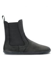 Groundies Skórzane buty "Camden" w kolorze antracytowym do chodzenia na boso rozmiar: 39. Czarne botki Groundies, bez wzorów, z nubiku, bez obcasa, bez zapięcia. Za 249.00 zł.