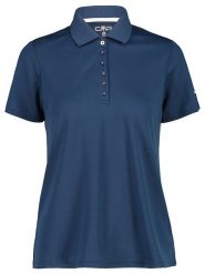 CMP Funkcyjna koszulka polo w kolorze granatowym rozmiar: 34. Niebieskie koszulki polo CMP, bez wzorów, z materiału, bez kołnierzyka, bez ramiączek. Za 40.46 zł.