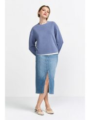 Rich & Royal Bluza w kolorze niebieskim rozmiar: L. Niebieskie bluzy Rich & Royal, l, bez wzorów, z bawełny, bez kaptura. Za 167.28 zł.