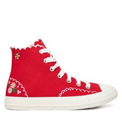 Trampki Converse. Czerwone trampki Converse, bez wzorów, bez zapięcia. Za 299.99 zł.