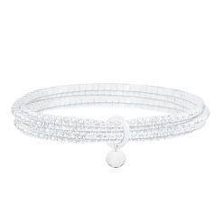 Bransoletka Glamour z kryształkami z zawieszką w kształcie medalika. Bransoletki Lilou, szklane. Za 387.00 zł.