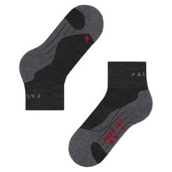 Krótkie skarpety damskie Falke TK2 Explore. Szare skarpety Falke, bez wzorów, z elastanu. Za 139.00 zł.