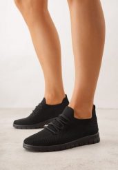 Czarne Sznurowane Buty Sportowe Sneakersy z Siateczki Caeolea. Czarne obuwie sportowe Born2be, z jeansu, bez zapięcia, na fitness i siłownię. Za 59.99 zł.