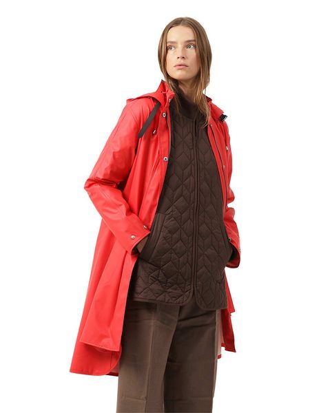 Ilse Jacobsen Płaszcz przeciwdeszczowy w kolorze czerwonym rozmiar: 36. Czerwone kurtki sportowe Ilse Jacobsen, bez wzorów, bez kaptura. Za 198.10 zł.
