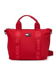 Tommy Jeans Torebka Tjw Ess Daily Mini Tote AW0AW17288 Czerwony. Czerwone torebki klasyczne Tommy Jeans, bez wzorów, z jeansu, bez dodatków. Za 209.99 zł.
