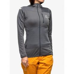 Bluza z kapturem damska Haglofs L.I.M Mid Fast Hood. Szare bluzy Haglöfs, l, bez wzorów, z kapturem. Za 503.99 zł.