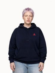 Bluza z kapturem Le Coq Sportif L'amour Du Sport. Niebieskie bluzy sportowe Le Coq Sportif, l, bez wzorów, z materiału, z kapturem. Za 403.00 zł.