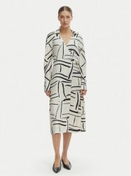 Tommy Hilfiger Sukienka codzienna WW0WW48934 Biały Relaxed Fit. Białe sukienki TOMMY HILFIGER, na co dzień, bez wzorów, z wiskozy, bez kołnierzyka, bez ramiączek, proste. Za 849.99 zł.