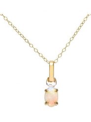 Revoni Złoty naszyjnik z zawieszką - dł. 46 cm rozmiar: onesize. Żółte naszyjniki Revoni, z opalem, złote. Za 494.45 zł.