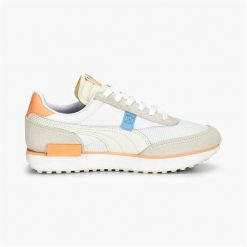 Obuwie Sportowe Damskie Puma Future Biały. Białe obuwie sportowe Puma, z materiału, bez zapięcia, trekkingowe. Za 368.00 zł.