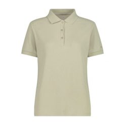 Damska koszulka polo pique CMP. Brązowe bluzki CMP, bez wzorów, bez kołnierzyka, bez ramiączek. Za 257.50 zł.