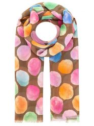 Zwillingsherz Szal "Colorful dots" w kolorze brązowym ze wzorem - 180 x 98 cm rozmiar: onesize. Brązowe szaliki Zwillingsherz, bez wzorów, z materiału. Za 60.95 zł.