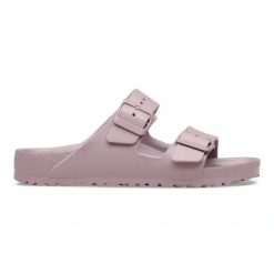 Birkenstock Arizona EVA Faded Purple Klapki damskie. Fioletowe klapki Birkenstock, bez wzorów, bez obcasa. Za 219.99 zł.