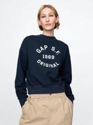 GAP Bluza w kolorze granatowym rozmiar: L. Niebieskie bluzy GAP, l, bez wzorów, z bawełny, bez kaptura. Za 153.95 zł.