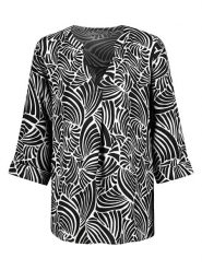 Sublevel Bluzka w kolorze czarno-białym rozmiar: L. Białe bluzki Sublevel, l, bez wzorów, z wiskozy, bez kołnierzyka, bez ramiączek. Za 82.99 zł.