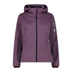 Damska kurtka turystyczna z kapturem CMP. Fioletowe kurtki sportowe CMP, l, bez wzorów, z softshellu, z kapturem, trekkingowe. Za 349.40 zł.