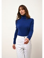 Just Cashmere Kaszmirowy golf "Ava" w kolorze niebieskim rozmiar: S. Niebieskie golfy Just Cashmere, s, bez wzorów, z kaszmiru, bez ramiączek. Za 390.92 zł.