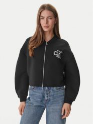 Calvin Klein Bluza LV047AB508 Czarny Boxy Fit. Czarne bluzy Calvin Klein, xs, bez wzorów, z syntetyku, bez kaptura. Za 699.99 zł.