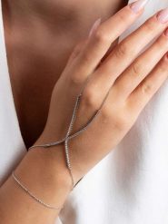 Lodie Silver Bransoletka z cyrkoniami rozmiar: onesize. Szare bransoletki Lodie Silver, z cyrkonią, metalowe. Za 73.95 zł.