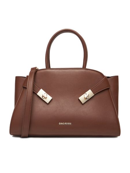 Gino Rossi Torebka CEO-EMMY-DA8001 Brązowy. Brązowe torebki klasyczne Gino Rossi, bez wzorów, z materiału, bez dodatków. Za 199.99 zł.