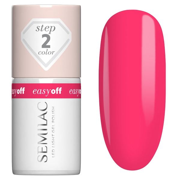L25 Semilac EASY OFF Lakier do Paznokci LED LIGHT Neon Pink 7 ml. Różowe lakiery Semilac. Za 39.99 zł.