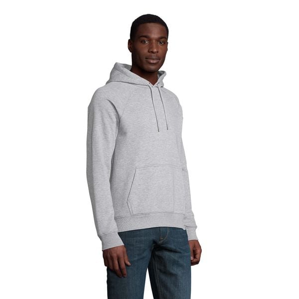 Bluza Unisex Stellar Melange Dla Dorosłych. Szare bluzy SOL'S, m, bez wzorów, z bawełny, z kapturem. Za 147.99 zł.