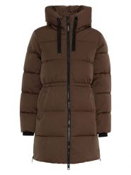 MOSS COPENHAGEN Płaszcz zimowy "Mola Pavinaria" w kolorze brązowym rozmiar: S/M. Brązowe płaszcze Moss Copenhagen, na zimę, m, bez wzorów, z puchu, bez kaptura. Za 347.99 zł.